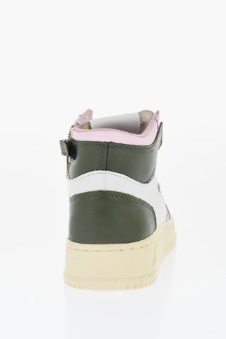 Leather MEDALIST High-Top Sneakers with Side Zip
