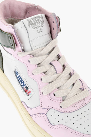 Leather MEDALIST High-Top Sneakers with Side Zip