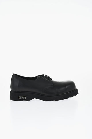 Solid Color Leather BOLT 2572 Derby Shoes