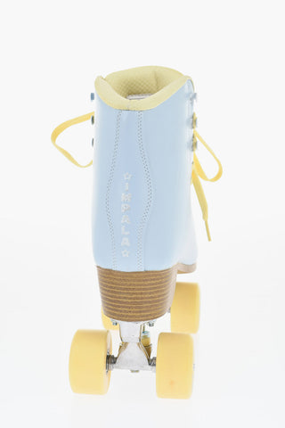 Two-Tone Faux Leather SIDEWALK Roller Skates with Glittered Logo
