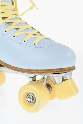 Two-Tone Faux Leather SIDEWALK Roller Skates with Glittered Logo
