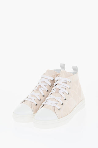 Cotton Twill ASSIYA High-Top Sneakers