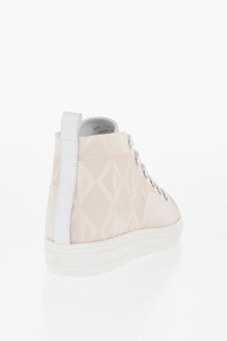 Cotton Twill ASSIYA High-Top Sneakers