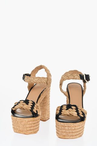 Braided Jute AGNES Ankle Strap Sandals 14cm