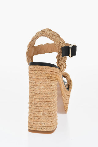 Braided Jute AGNES Ankle Strap Sandals 14cm