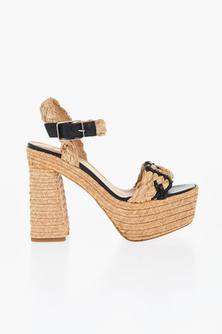 Braided Jute AGNES Ankle Strap Sandals 14cm