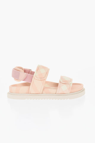 Checked JAMIE Sandals with Velcro Closure
