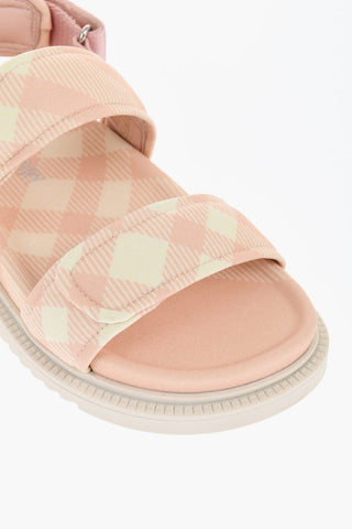 Checked JAMIE Sandals with Velcro Closure
