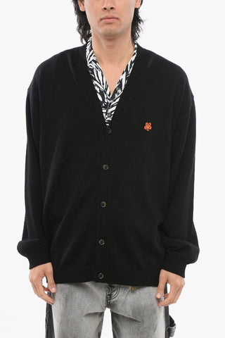 V Neck BOKE FLOWER Wool Cardigan