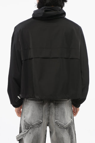 Drawstringed Hem Nylon Anorak