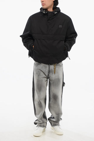 Drawstringed Hem Nylon Anorak