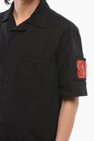 Multipocketed Denim Shirt with Snap Buttons