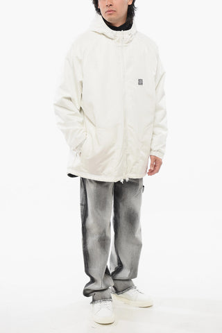 Padded Zip-up Parka with Embroidered Logo