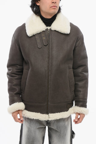 Giubbotto AVIATOR in Shearling con Zip Frontale