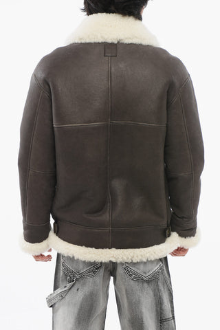 Giubbotto AVIATOR in Shearling con Zip Frontale