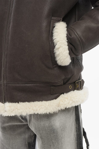 Giubbotto AVIATOR in Shearling con Zip Frontale