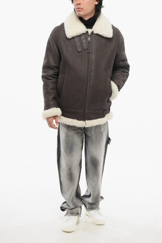 Giubbotto AVIATOR in Shearling con Zip Frontale