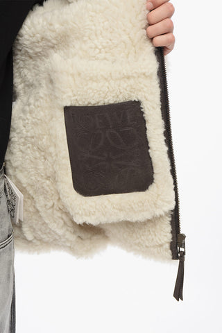 Giubbotto AVIATOR in Shearling con Zip Frontale
