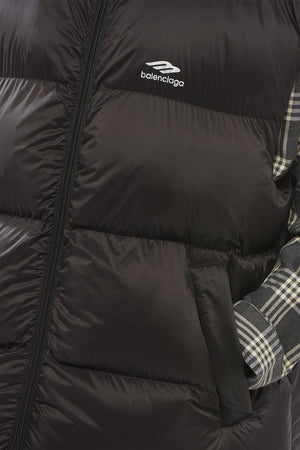 SKIWEAR Oversized Sleeveless Jacket with Front Zip