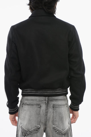 Bomber in Lana Twill BONES con Applicazioni