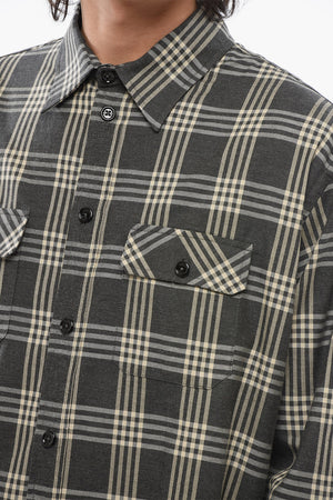Camicia in Flanella di Cotone Motivo Tartan