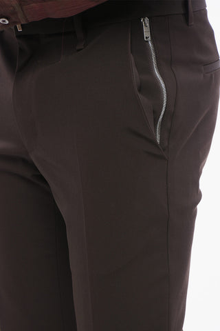 Pantaloni Multitasca in Lana con Passanti