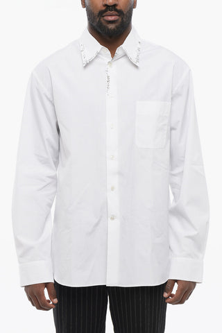 Popeline Cotton LILY Shirt with Embroidered Collar