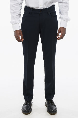 EMPORIO 5-Pocketed Stretch Fabric Pants
