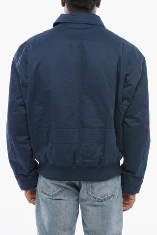 Cotton Quilted Bomber Jacket with Utility Pockets