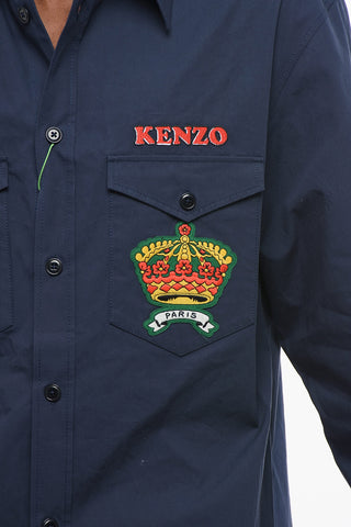 Camicia Sahariana in Cotone FRUIT STICKERS  con Applicazione