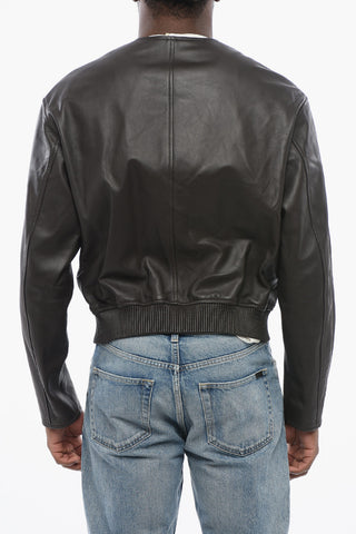 Bomber Zip-up in Pelle d'Agnello