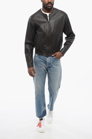 Bomber Zip-up in Pelle d'Agnello