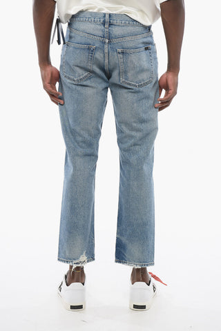 Delavè Washed Denims with Fringed Hem 19cm