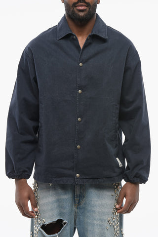 EMPORIO Twill Cotton Overshirt with Snap Buttons