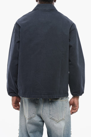 EMPORIO Twill Cotton Overshirt with Snap Buttons