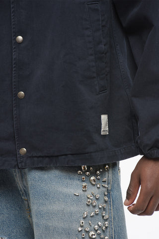 EMPORIO Twill Cotton Overshirt with Snap Buttons