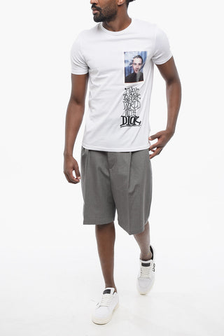 DIOR X SHAWN Cotton T-Shirt with Print and Embroidery