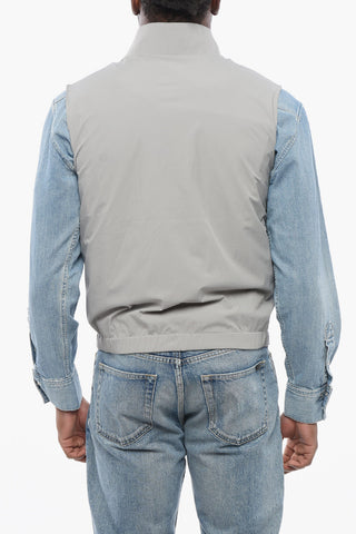 Gilet in Nylon Reversibile con Zip Frontale