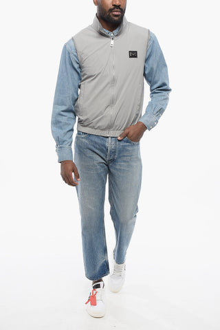 Gilet in Nylon Reversibile con Zip Frontale