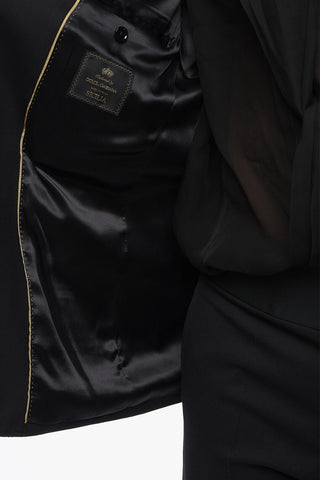 SICILIA Stretch Virgin Wool Blazer with Rhinestones