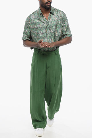 Double-pleated LES SCULPTURE Silk Blend Pants