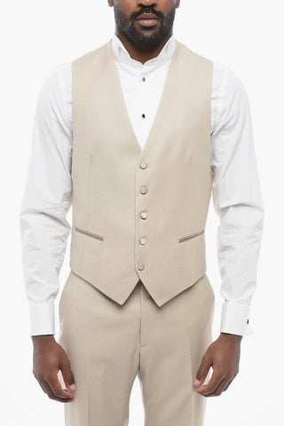 Abito 3 Pezzi con Rever a Lancia in Satin