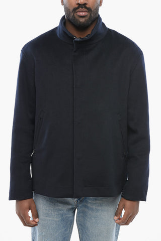 EMPORIO Virgin Wool Blend Reversible Coat with Waterproof Lining