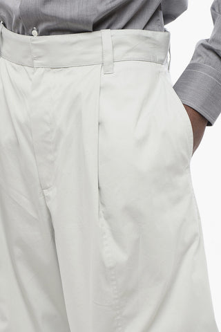 Pantaloni Mom Fit ad 1 Pince in Seta e Cotone