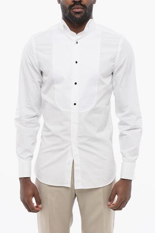Camicia Tuxedo in Popeline con Collo Wing Tip