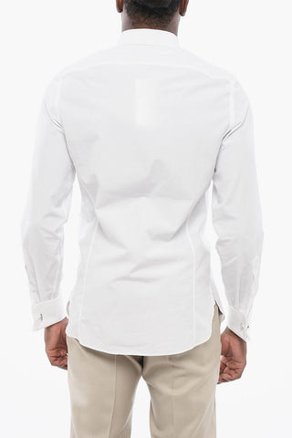Camicia Tuxedo in Popeline con Collo Wing Tip