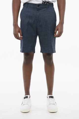 Shorts Chino in Misto Seta con Passanti