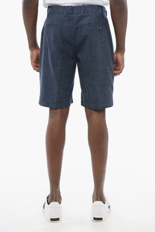 Shorts Chino in Misto Seta con Passanti