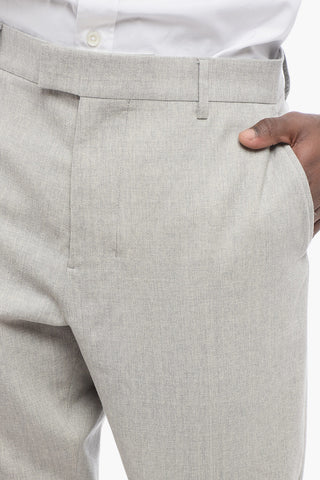 4-Pocketed Virgin Wool Pants with Hidden Closure