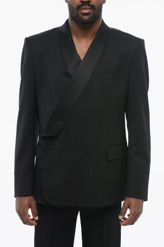 SICILIA Doppelreihiger Blazer mit Schalkragen aus Seidensatin